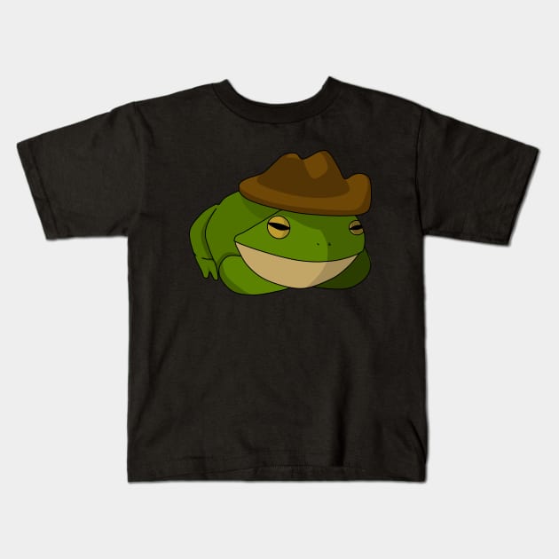 Cowboy Frog Kids T-Shirt by SweetOblige